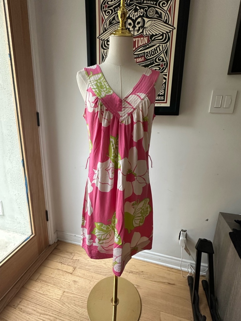 Lilly Pulitzer Pink Floral Silk Blend Dress – Size M